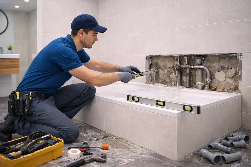 fontanero-urgente-barcelona-bañera-moderna-obras